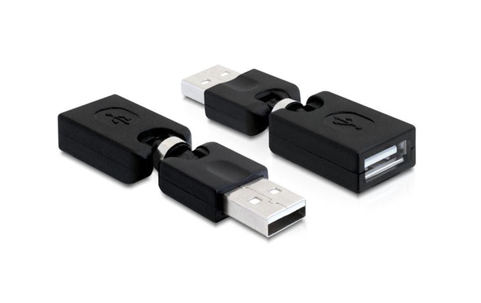 Delock USB 2.0 Adapter USB-A Stecker - USB-A Buchse, rotierbar