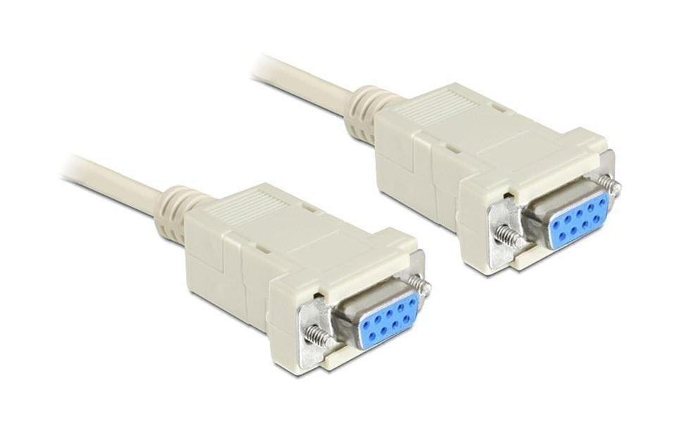 Delock Anschlusskabel RS-232 - RS-232 DB9 (f-f) Nullmodem 1.8 m