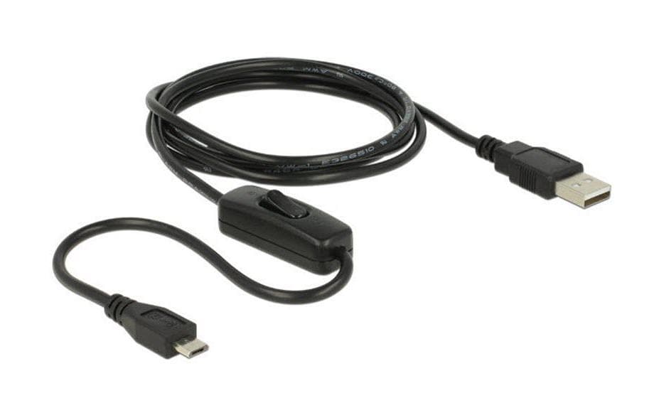 Delock USB 2.0-Stromkabel mit Schalter USB A - Micro-USB B 1.5 m