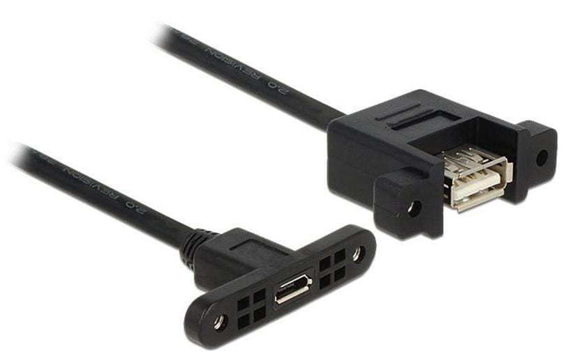 Delock USB 2.0-Einbaukabel  USB A - Micro-USB B 1 m