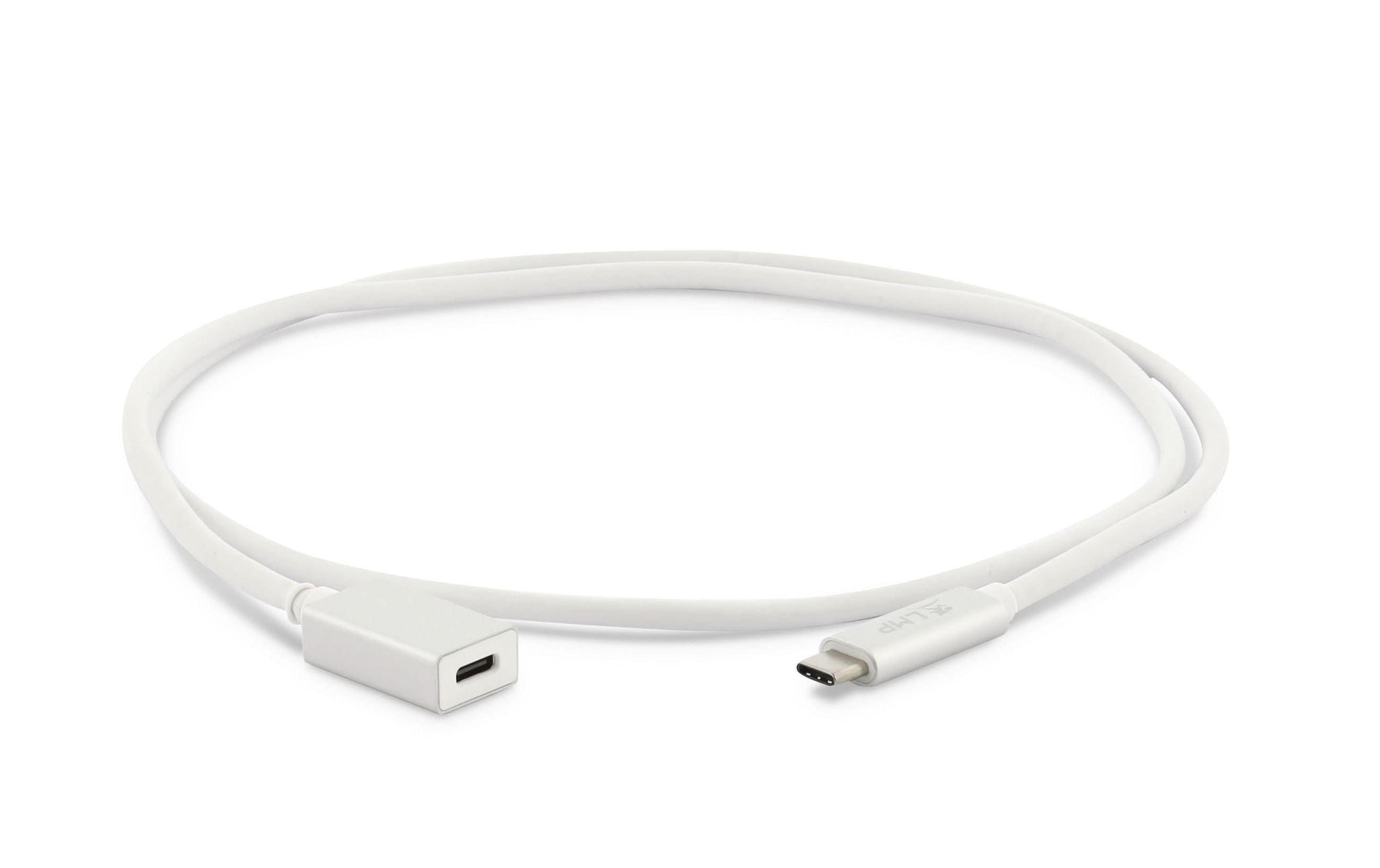 LMP USB 3.1 Adapter USB C – USB C 1 m Verlängerung Silber