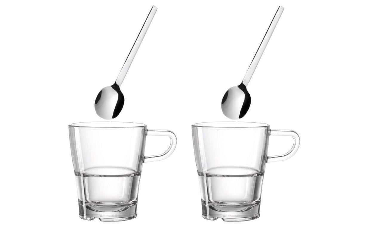 Leonardo Kaffeetasse Senso 250 ml, 2 Stück, Transparent