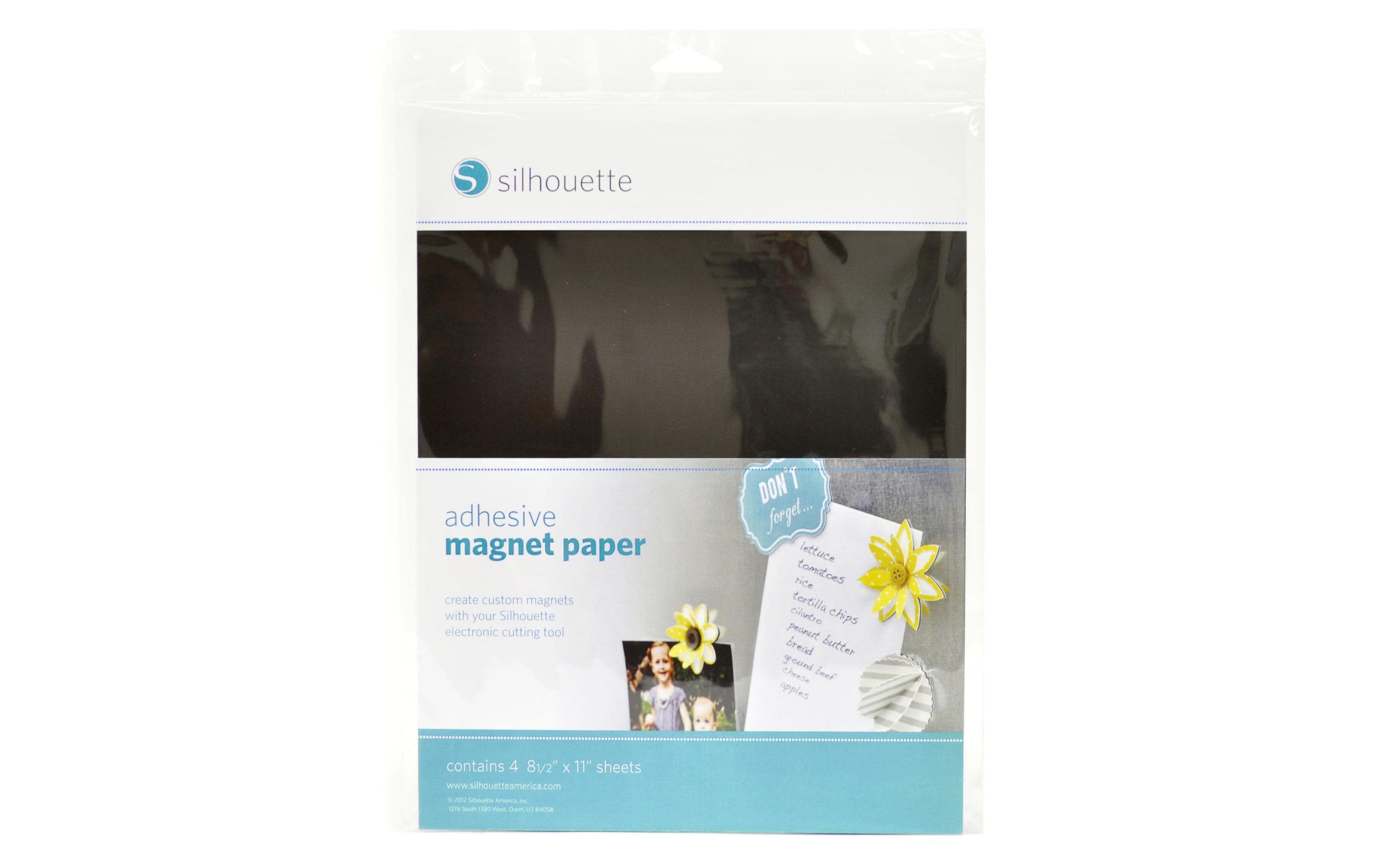 Silhouette Magnetpapier 4 Stück Schwarz