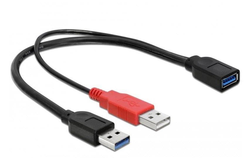Delock USB 3.0-Y-Kabel USB A - USB A 0.3 m