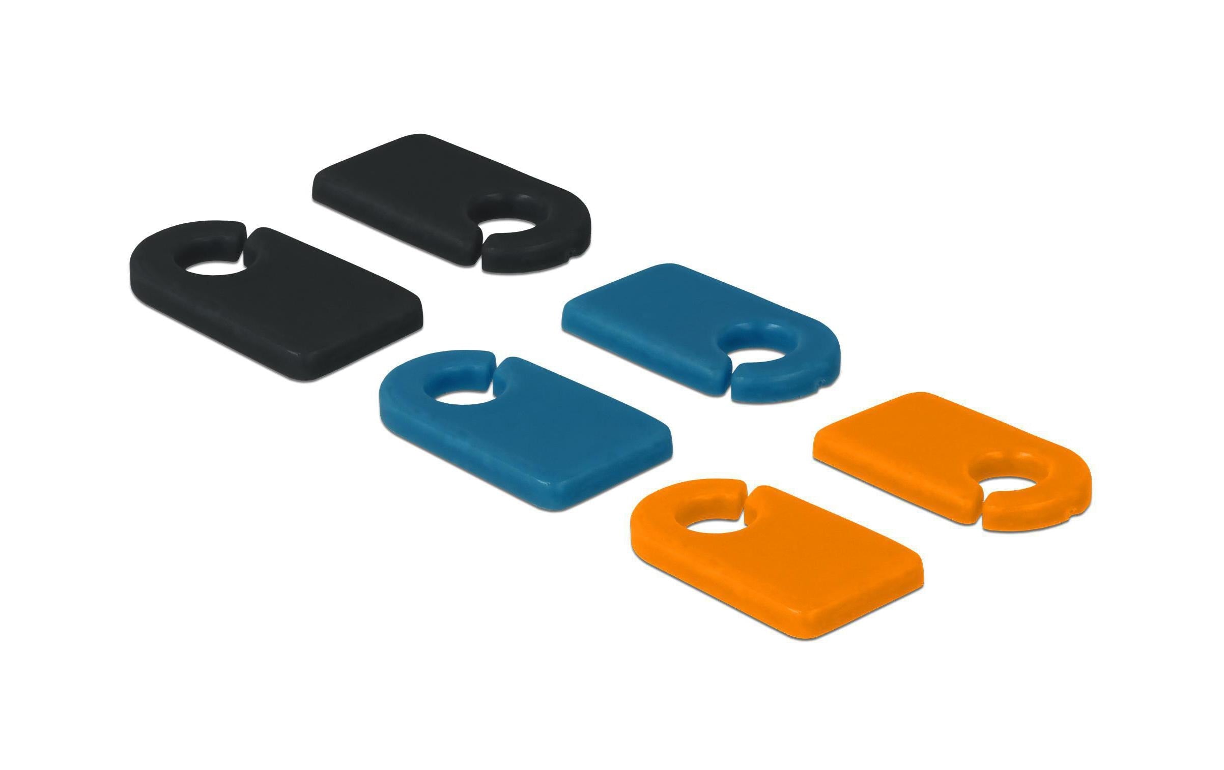 Delock Kabel-Clip 5.0 mm Beschriftbar, 6 Stück Mehrfarbig
