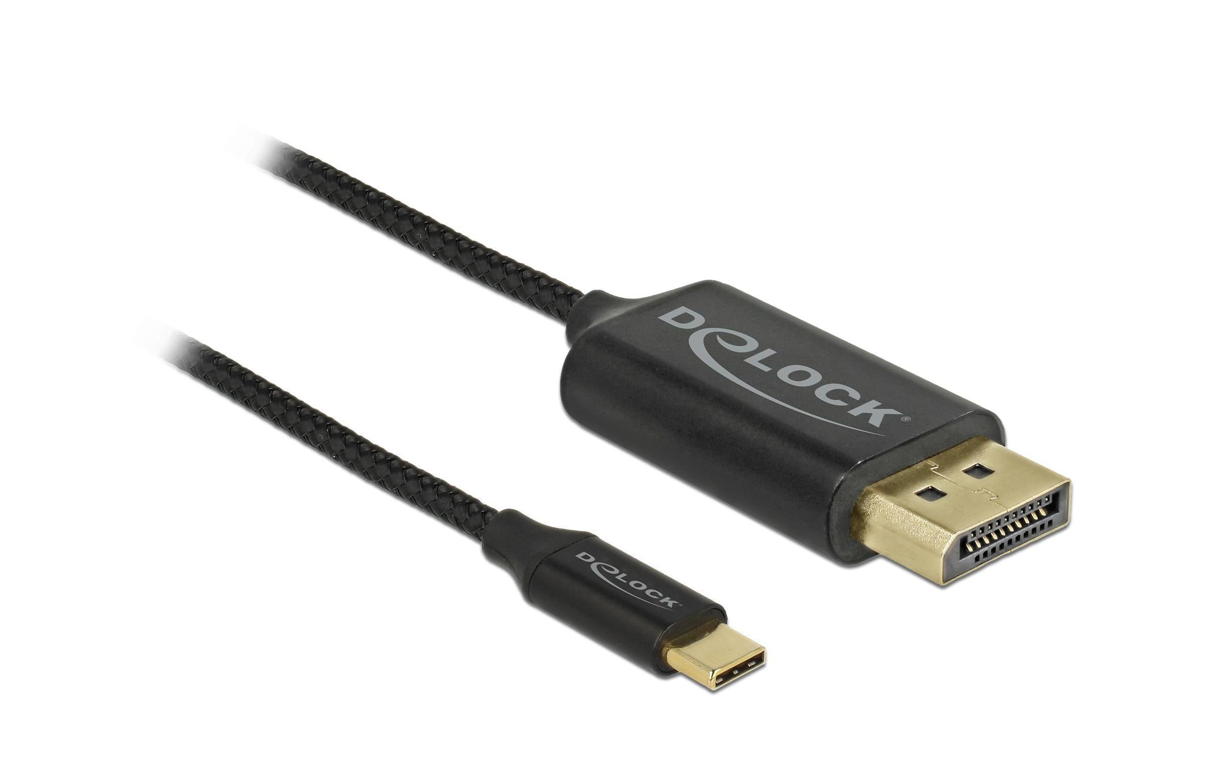 Delock Kabel USB Type-C – DisplayPort koaxial Kabel, 1m. 4K/60Hz