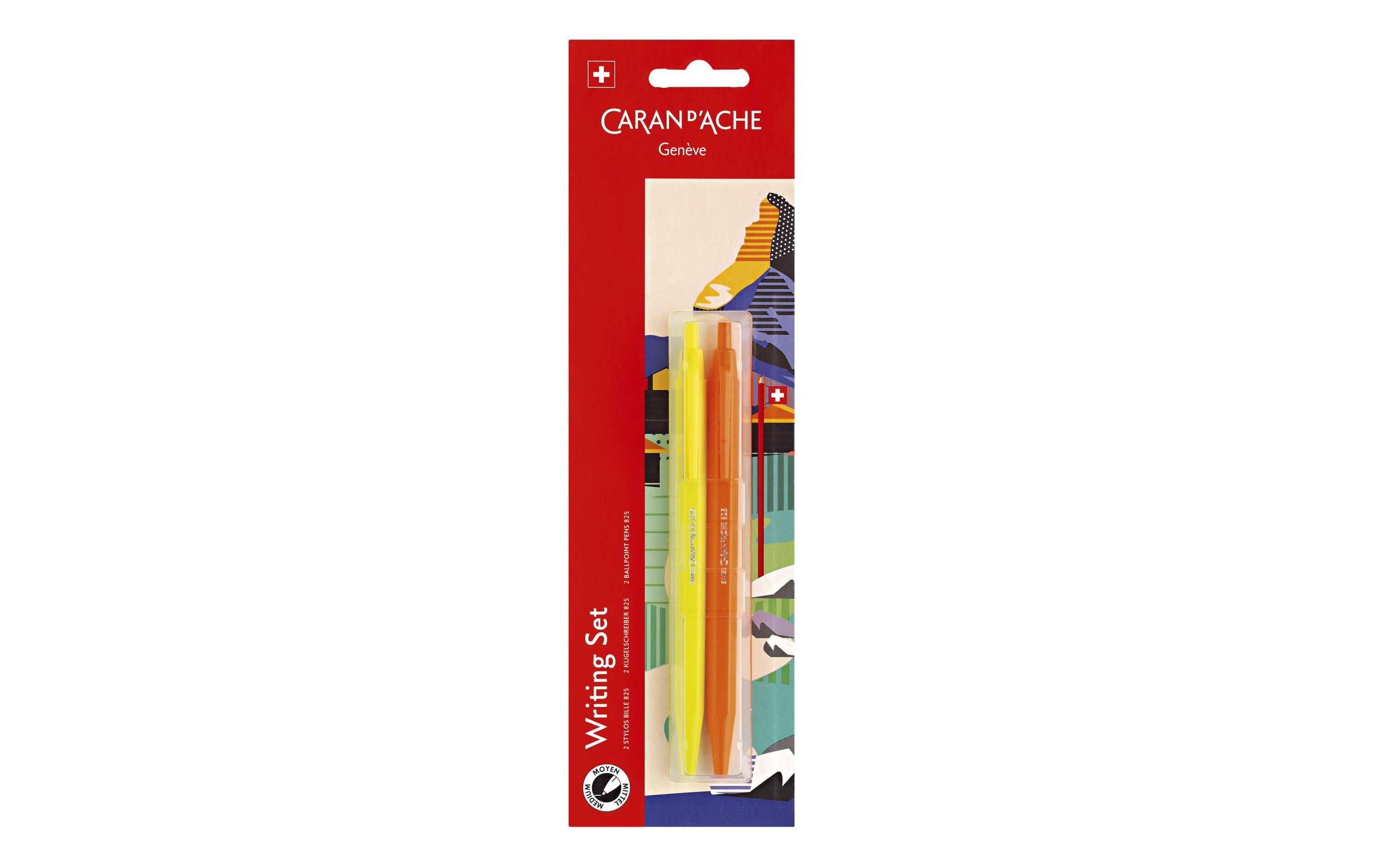 Caran d'Ache Kugelschreiber 825 Medium (M), Gelb/Orange