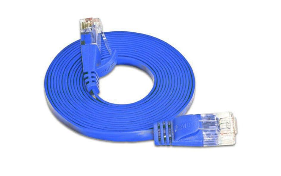SLIM Slimpatchkabel RJ-45 - RJ-45, Cat 6, UTP, 25 m, Blau