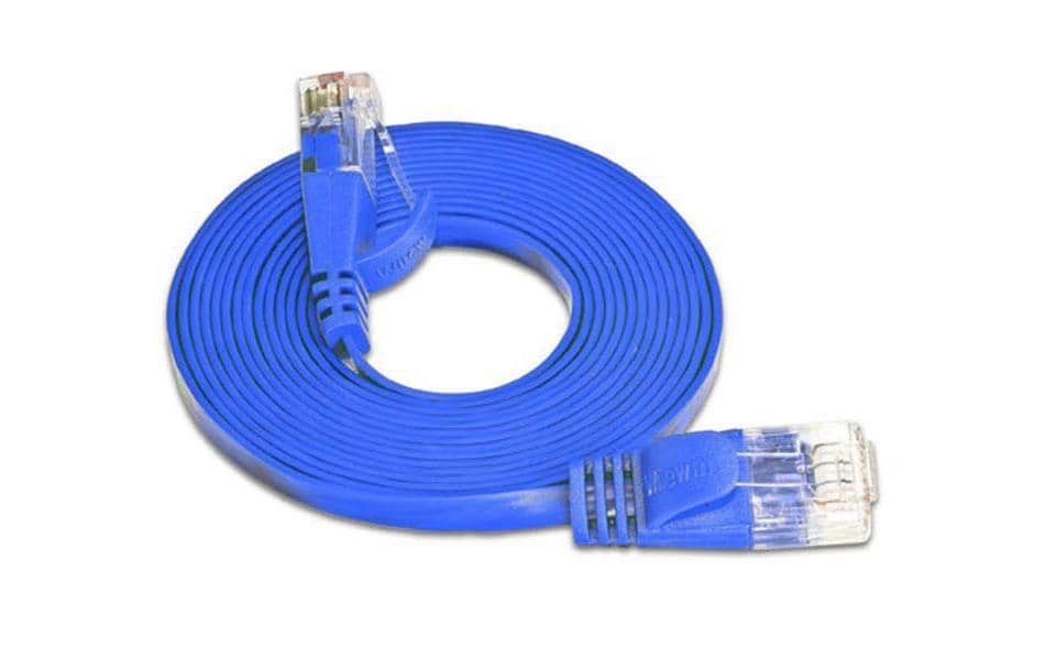 SLIM Slimpatchkabel RJ-45 - RJ-45, Cat 6, UTP, 2 m, Blau