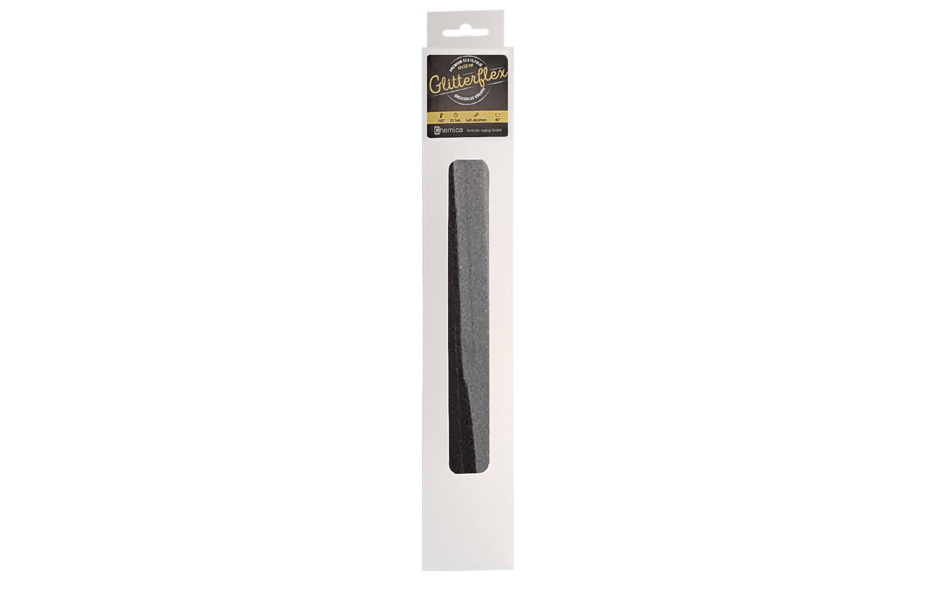 Chemica Aufbügelfolie Glitterflex Schwarz