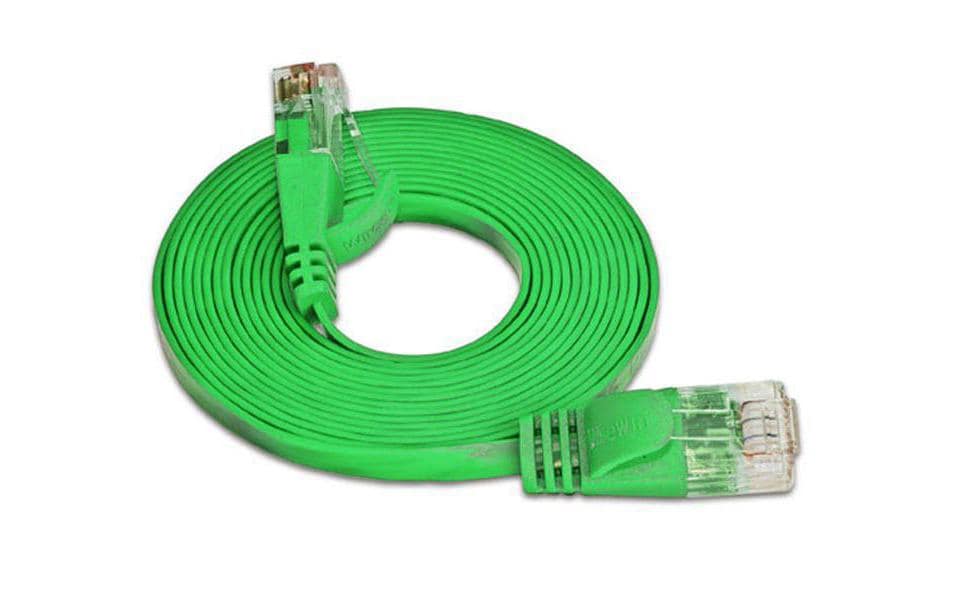 SLIM Slimpatchkabel RJ-45 - RJ-45, Cat 6, UTP, 10 m, Grün