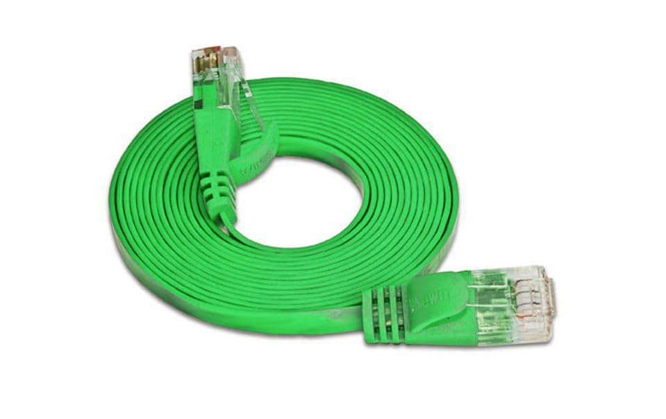 SLIM Slimpatchkabel RJ-45 - RJ-45, Cat 6, UTP, 0.5 m, Grün