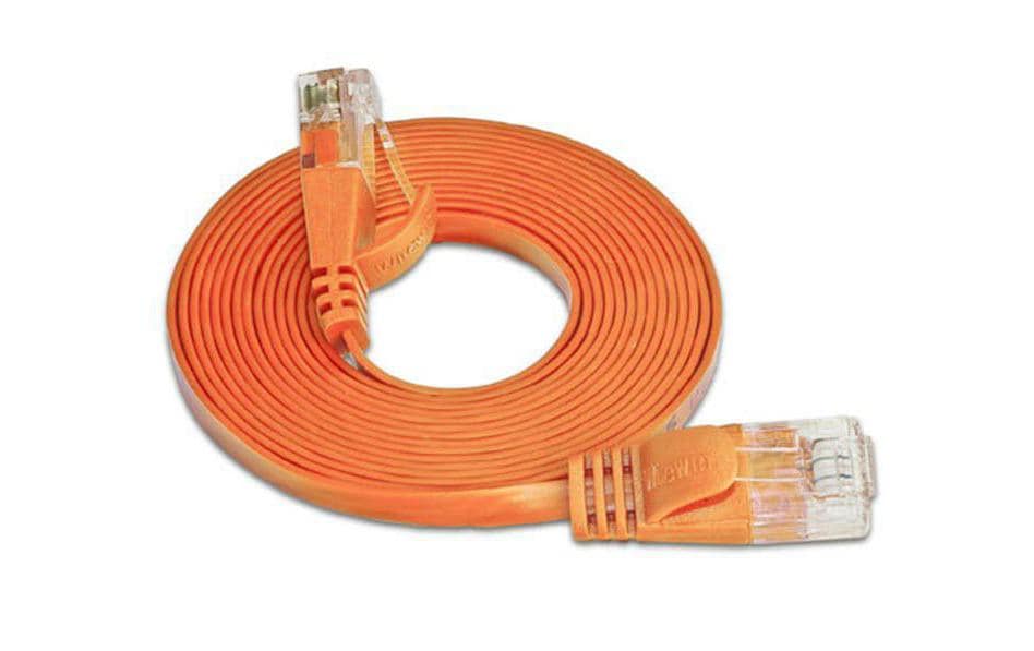 SLIM Slimpatchkabel RJ-45 - RJ-45, Cat 6, UTP, 25 m, Orange
