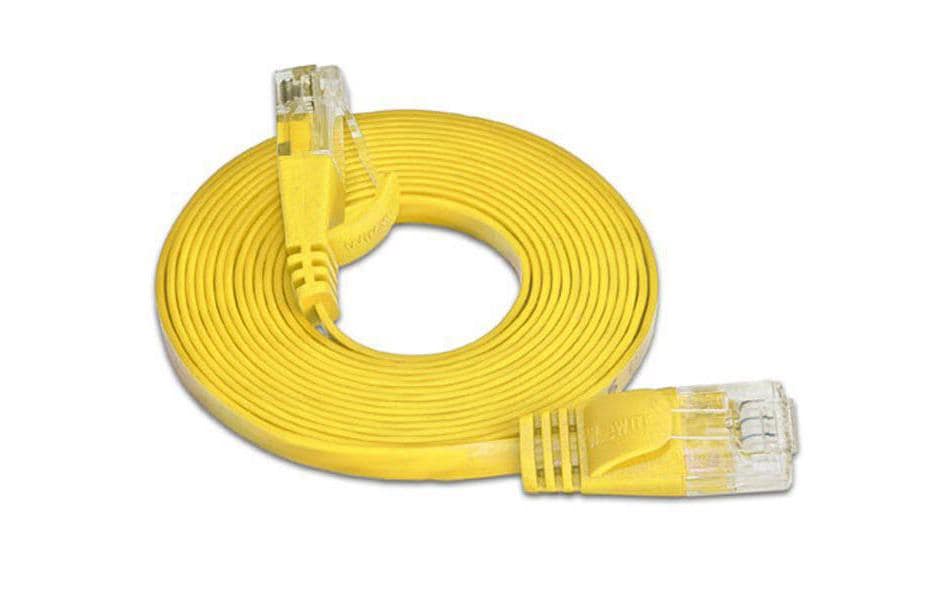SLIM Slimpatchkabel RJ-45 - RJ-45, Cat 6, UTP, 7.5 m, Gelb