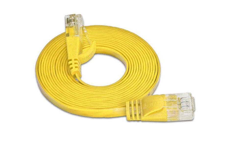 SLIM Slimpatchkabel RJ-45 - RJ-45, Cat 6, UTP, 1.5 m, Gelb