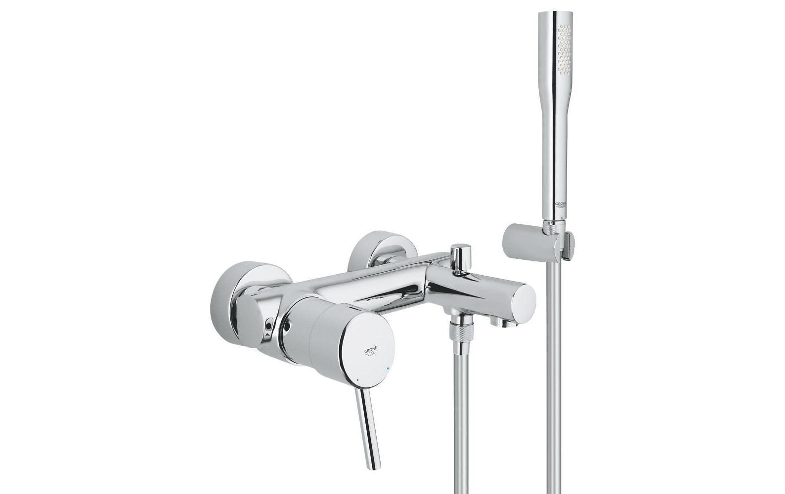 GROHE Badewannenarmatur Concetto 1/2, Chrom, mit Handbrause