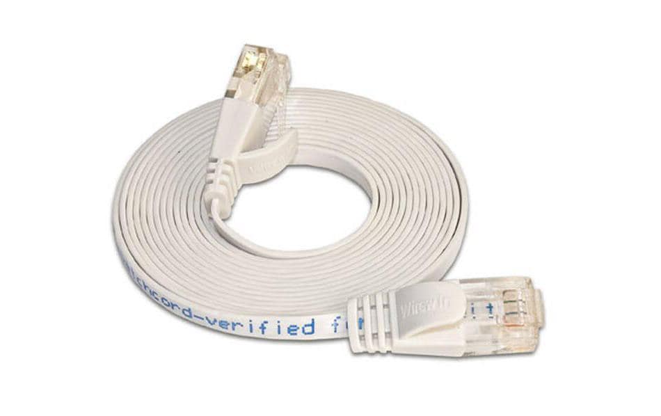 SLIM Slimpatchkabel RJ-45 - RJ-45, Cat 6, UTP, 2 m, Weiss