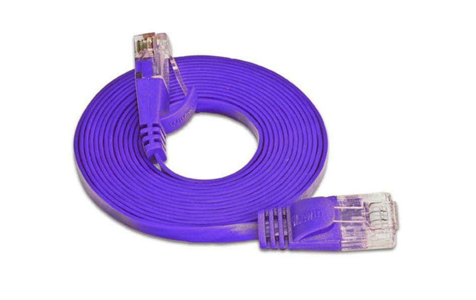 SLIM Slimpatchkabel RJ-45 - RJ-45, Cat 6, UTP, 25 m, Violett
