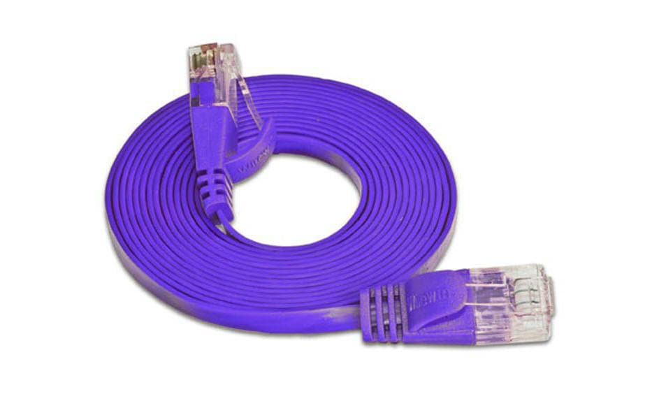 SLIM Slimpatchkabel RJ-45 - RJ-45, Cat 6, UTP, 7.5 m, Violett