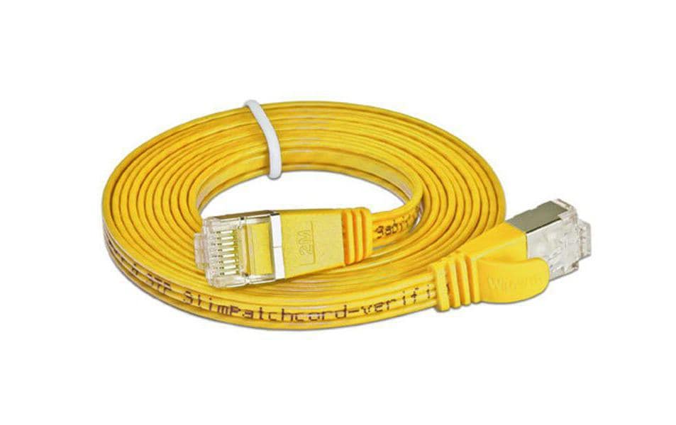 SLIM Slimpatchkabel RJ-45 - RJ-45, Cat 6, STP, 15 m, Gelb