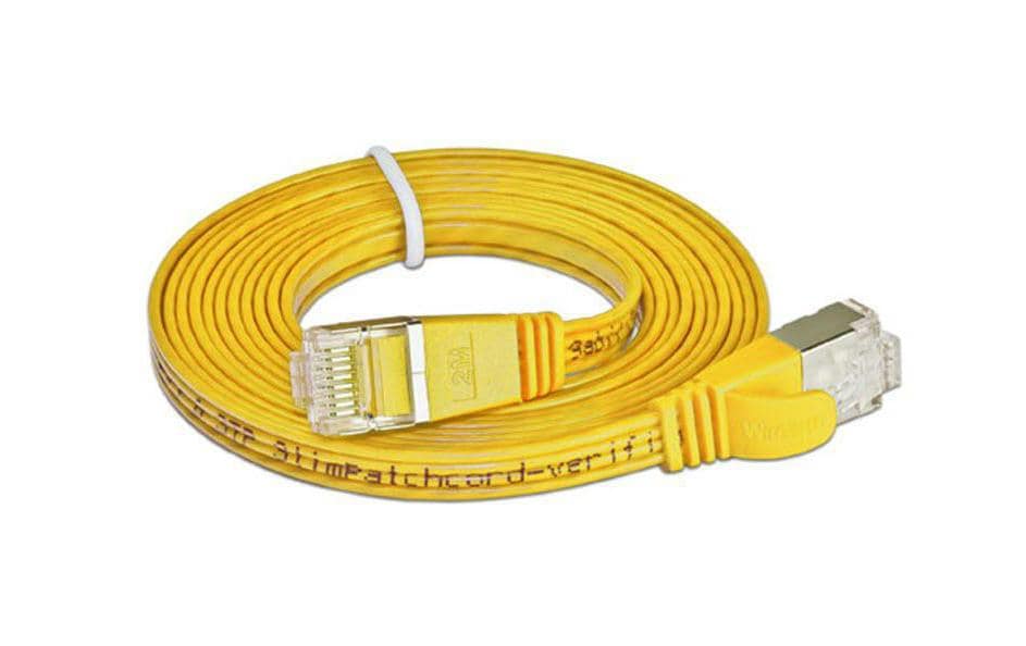 SLIM Slimpatchkabel RJ-45 - RJ-45, Cat 6, STP, 3 m, Gelb