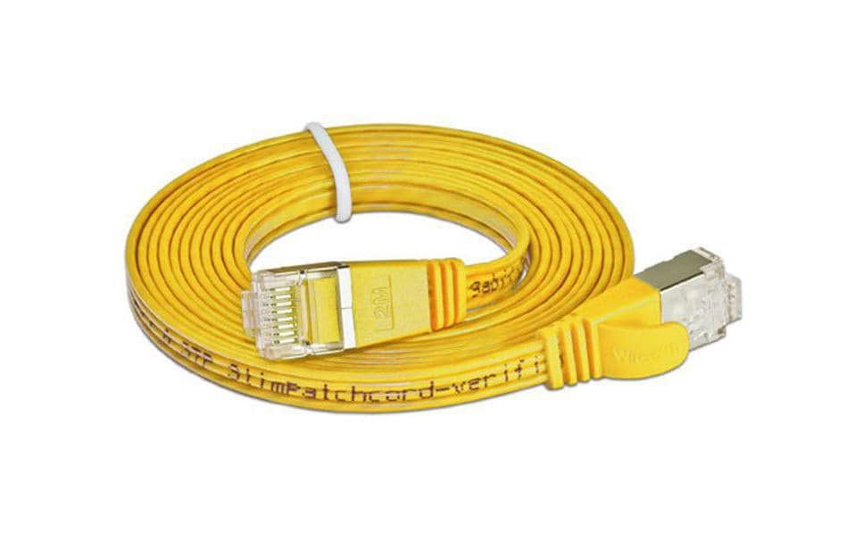 SLIM Slimpatchkabel RJ-45 - RJ-45, Cat 6, STP, 0.1 m, Gelb
