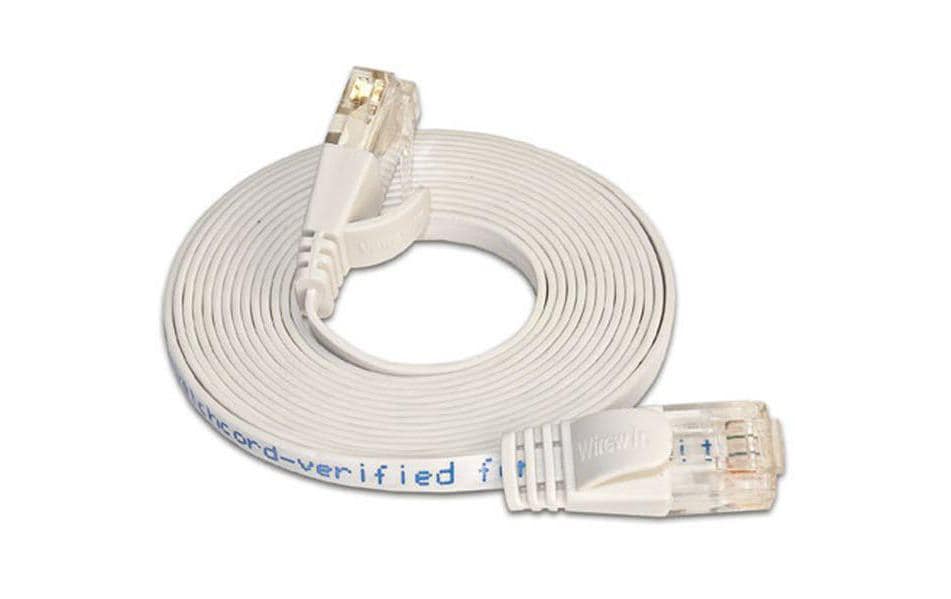 SLIM Slimpatchkabel RJ-45 - RJ-45, Cat 6, UTP, 25 m, Weiss