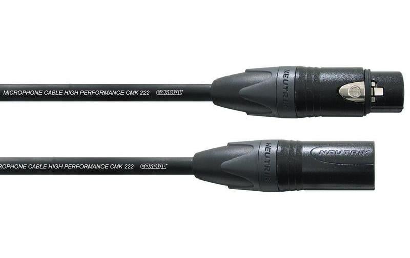 Cordial XLR-Kabel XLRm-XLRf 2.5 m, Schwarz