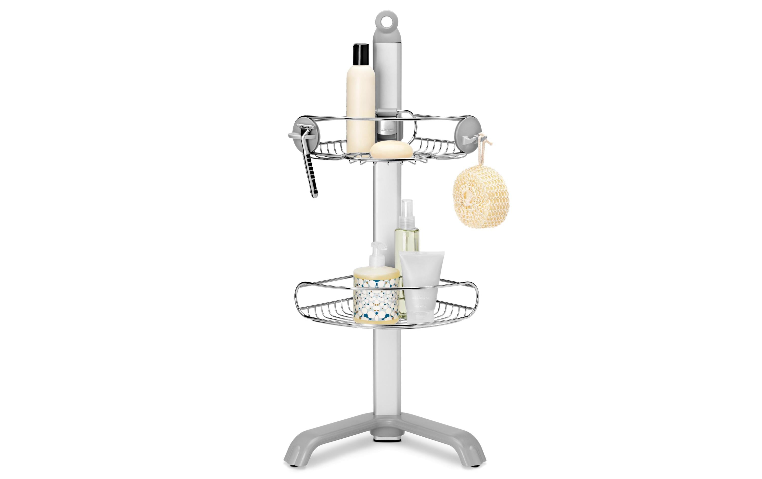 Simplehuman Duschmittelhalter  Eck-Duschcaddy Silber
