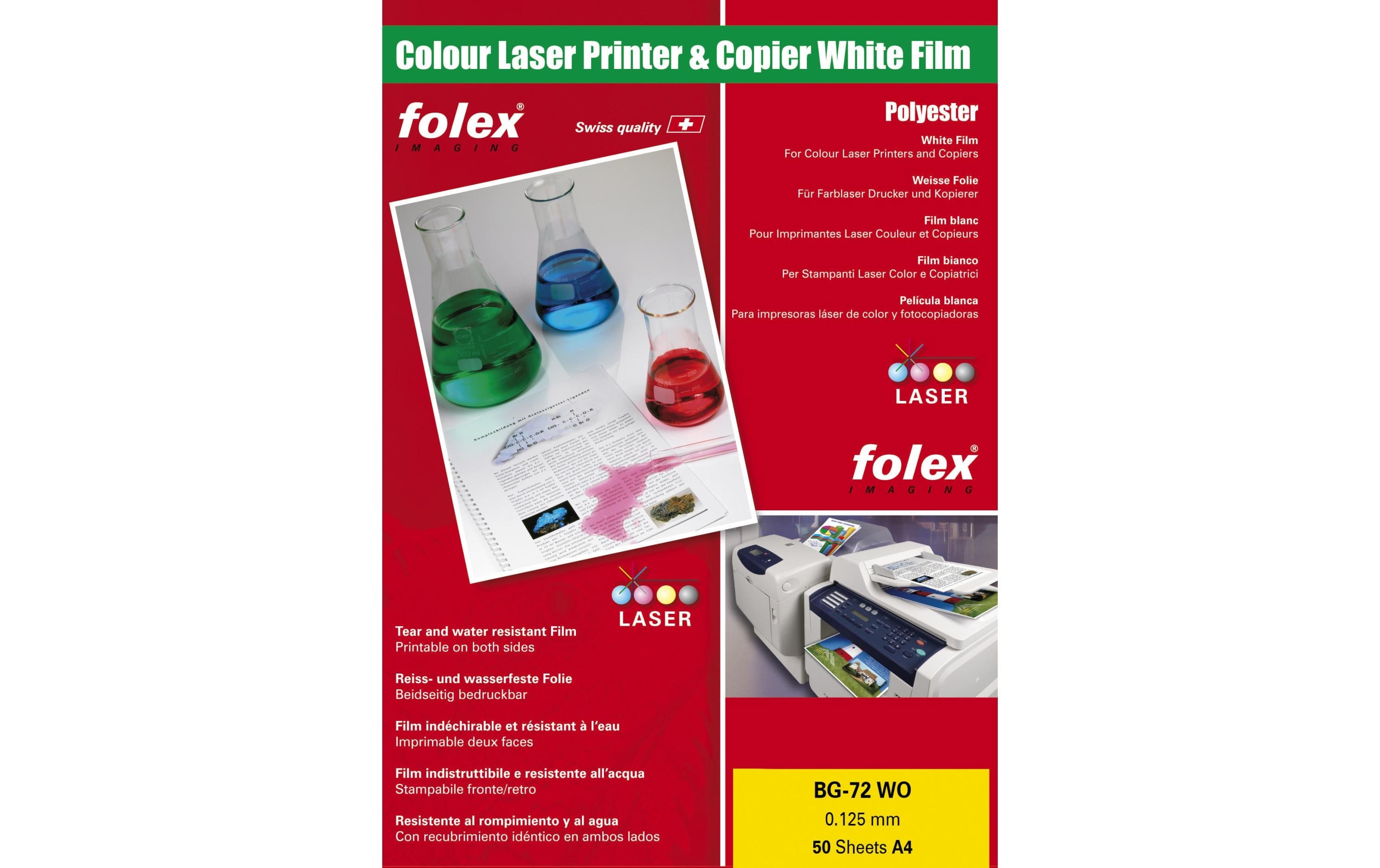 Folex Folie BG-72 WO A4 Laserfolie