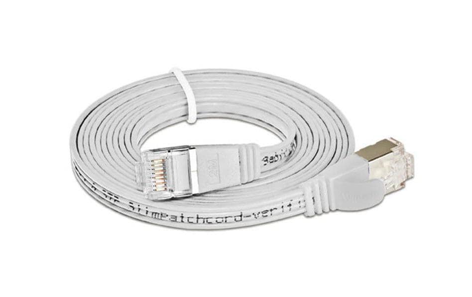 SLIM Slimpatchkabel RJ-45 - RJ-45, Cat 6, STP, 20 m, Weiss
