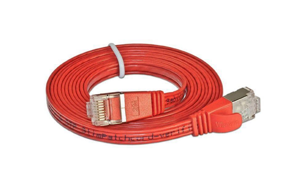 SLIM Slimpatchkabel RJ-45 - RJ-45, Cat 6, STP, 3 m, Rot