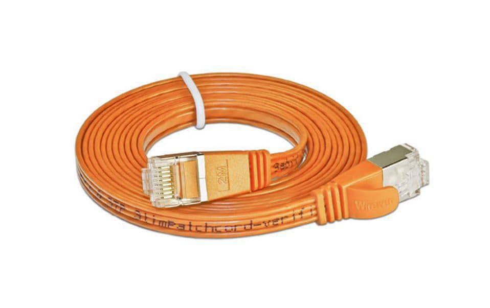 SLIM Slimpatchkabel RJ-45 - RJ-45, Cat 6, STP, 1.5 m, Orange