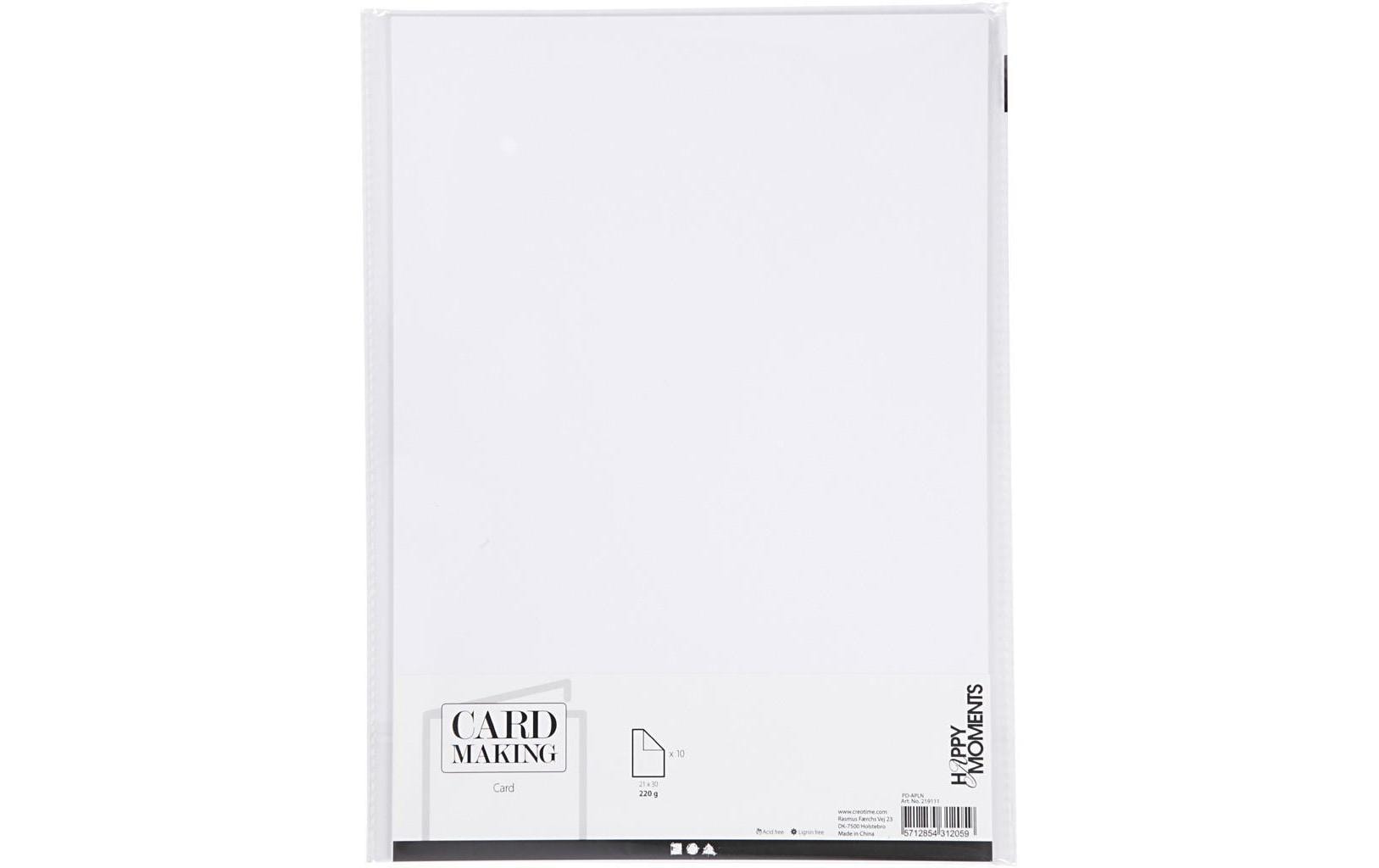 Creativ Company Fotokarton A4, 10 Blatt, Weiss