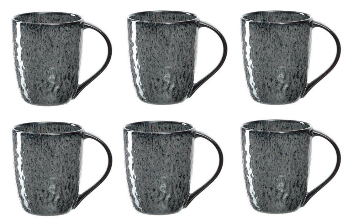 Leonardo Cappuccinotasse Matera 430 ml, 6 Stück, Anthrazit