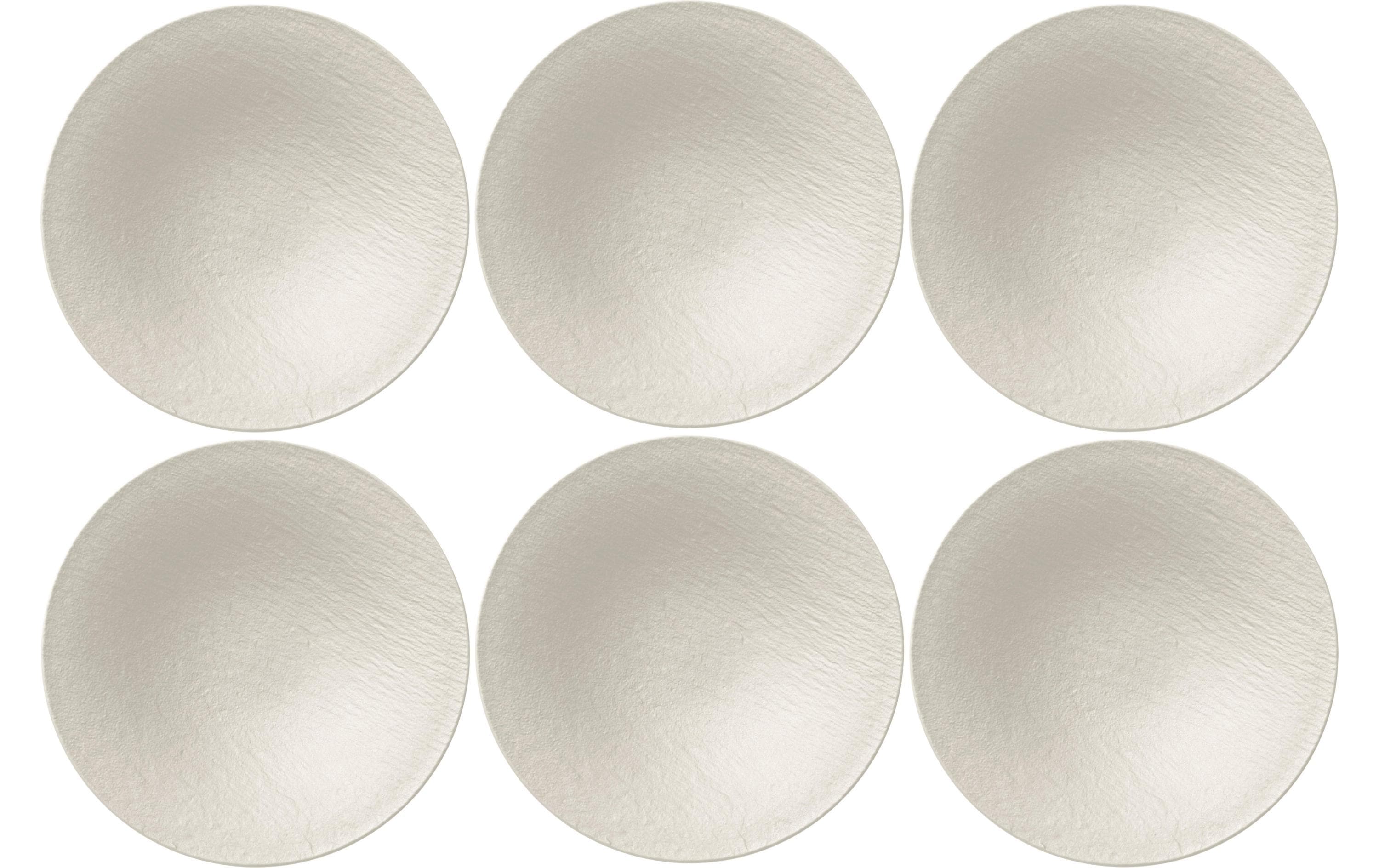 Villeroy & Boch Suppen- & Pastateller Manufacture Rock 6 Stück, Weiss