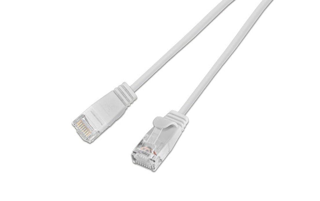 SLIM Slimpatchkabel RJ-45 - RJ-45, Cat 6, UTP, 1.5 m, Weiss