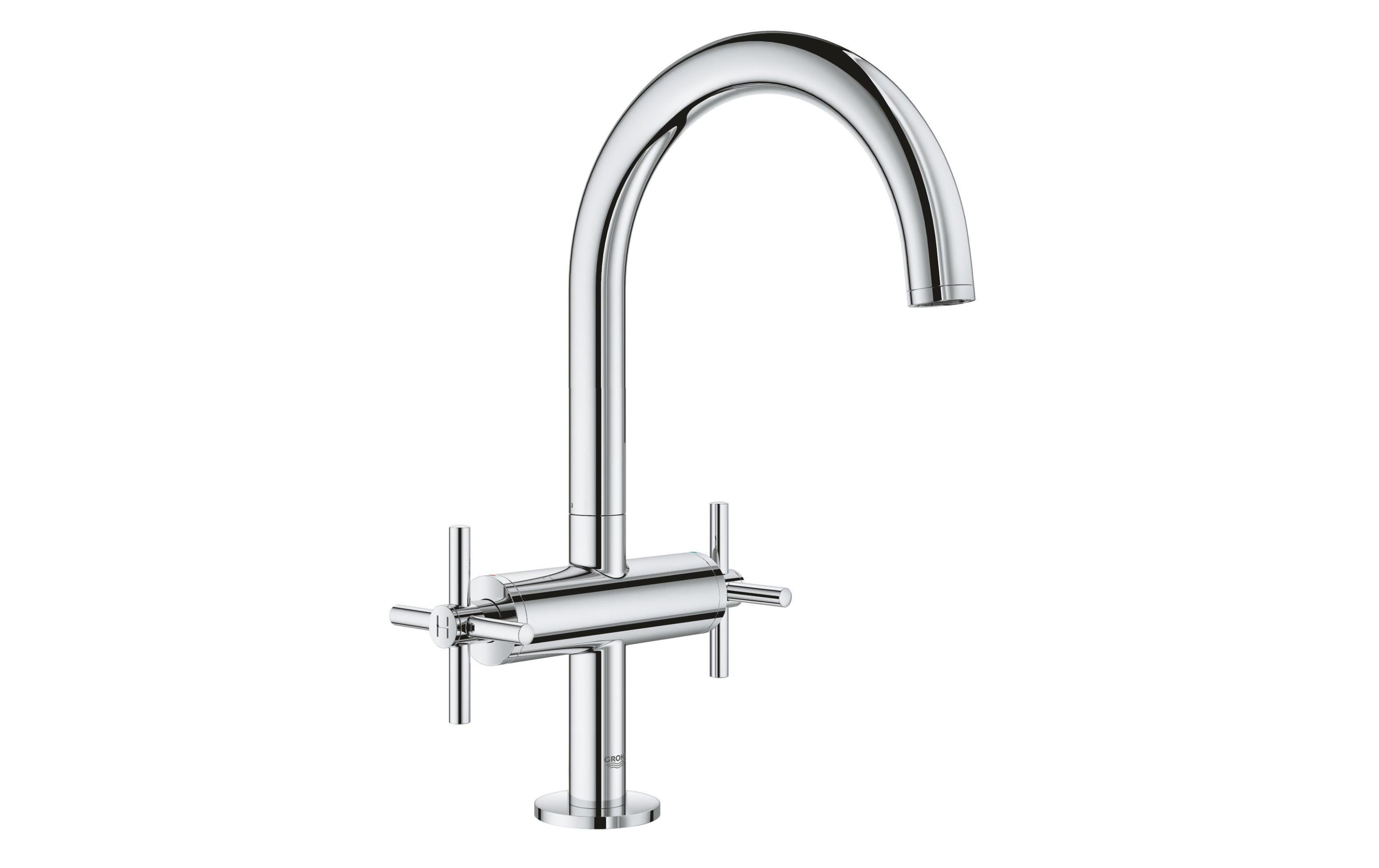 GROHE Lavaboarmatur Atrio L-Size 1/2, Chrom, Kreuzgriffe