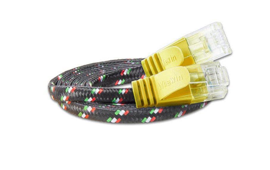 SLIM Slimpatchkabel RJ-45 - RJ-45, Cat 6, UTP, 0.5 m, Gelb