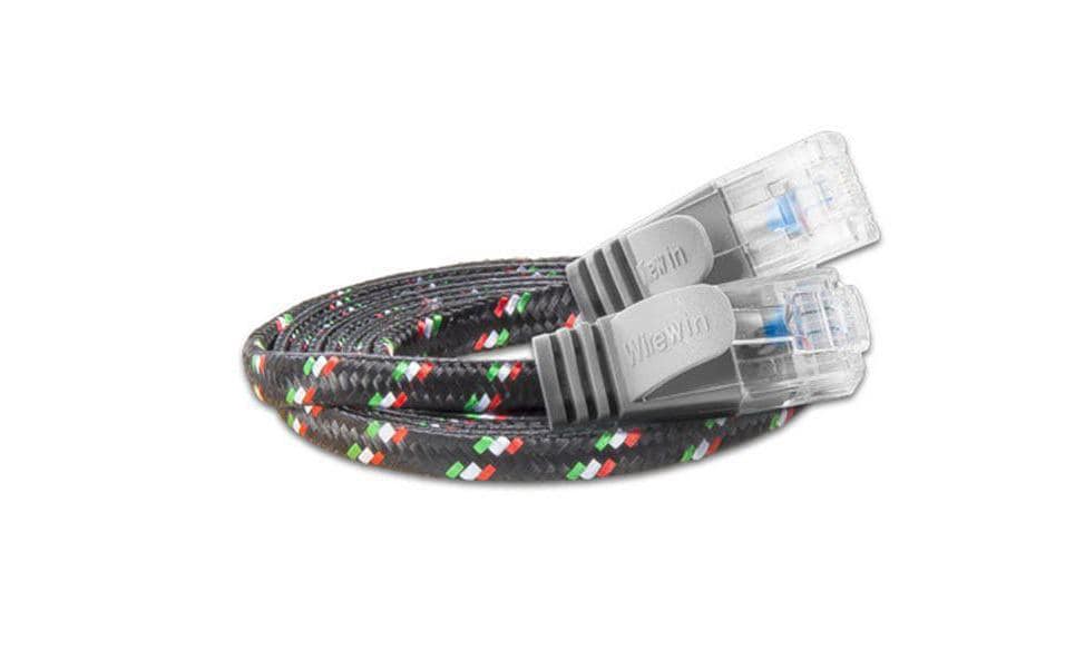 SLIM Slimpatchkabel RJ-45 - RJ-45, Cat 6, UTP, 10 m, Grau