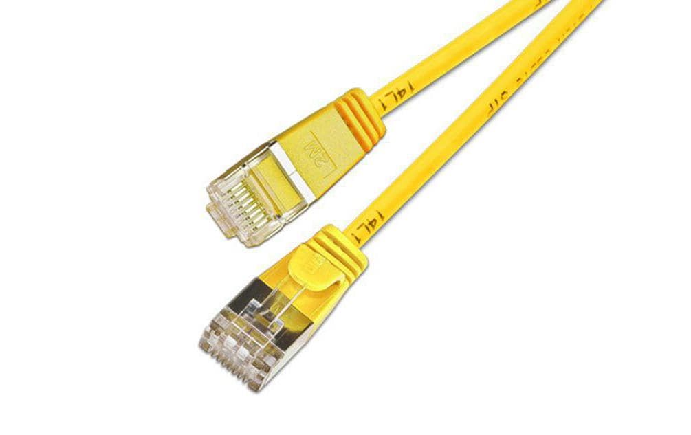 SLIM Slimpatchkabel RJ-45 - RJ-45, Cat 6, U/FTP, 0.15 m, Gelb