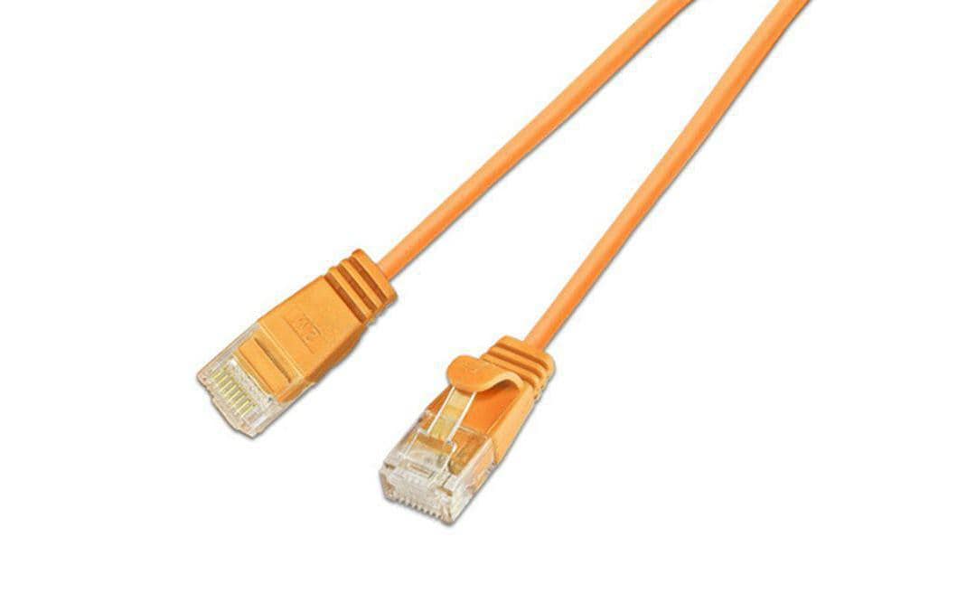 SLIM Slimpatchkabel RJ-45 - RJ-45, Cat 6, UTP, 5 m, Orange