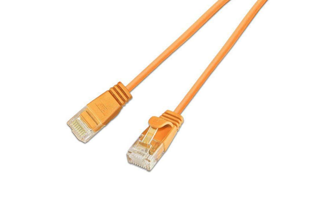 SLIM Slimpatchkabel RJ-45 - RJ-45, Cat 6, UTP, 10 m, Orange