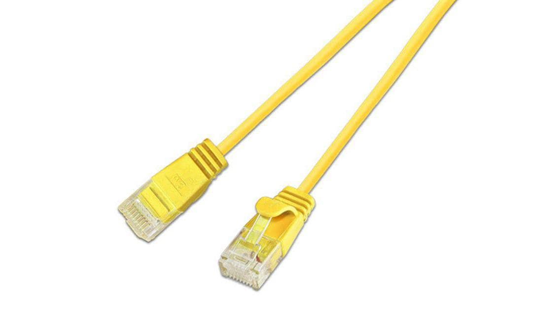 SLIM Slimpatchkabel RJ-45 - RJ-45, Cat 6, UTP, 2 m, Gelb