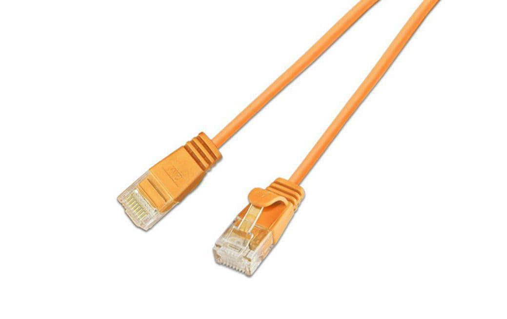 SLIM Slimpatchkabel RJ-45 - RJ-45, Cat 6, UTP, 2 m, Orange
