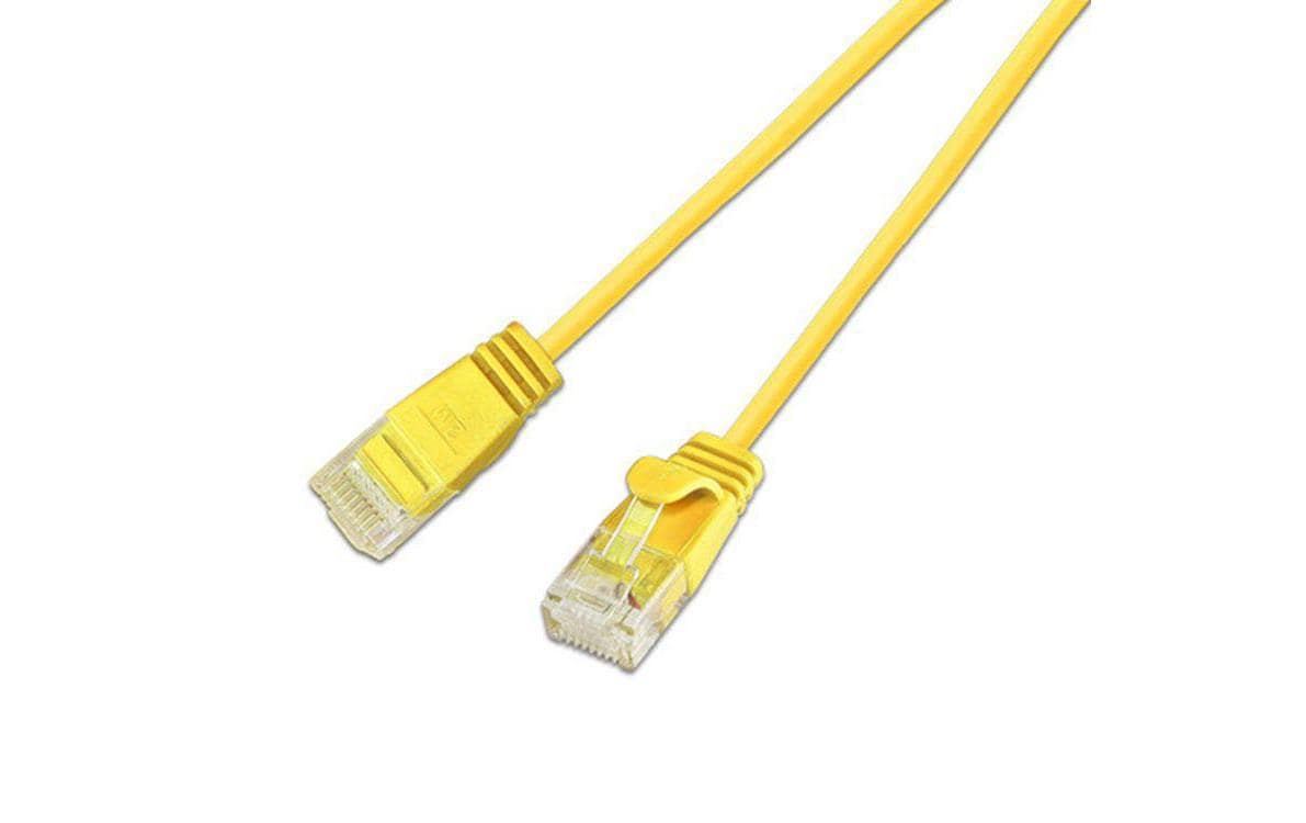 SLIM Slimpatchkabel RJ-45 - RJ-45, Cat 6, UTP, 5 m, Gelb