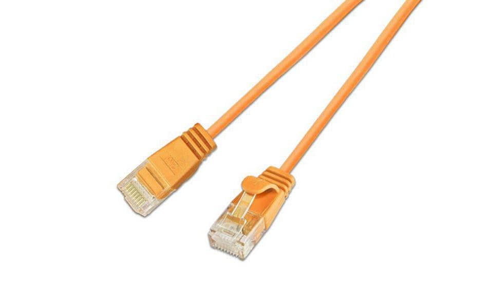 SLIM Slimpatchkabel RJ-45 - RJ-45, Cat 6, UTP, 1 m, Orange
