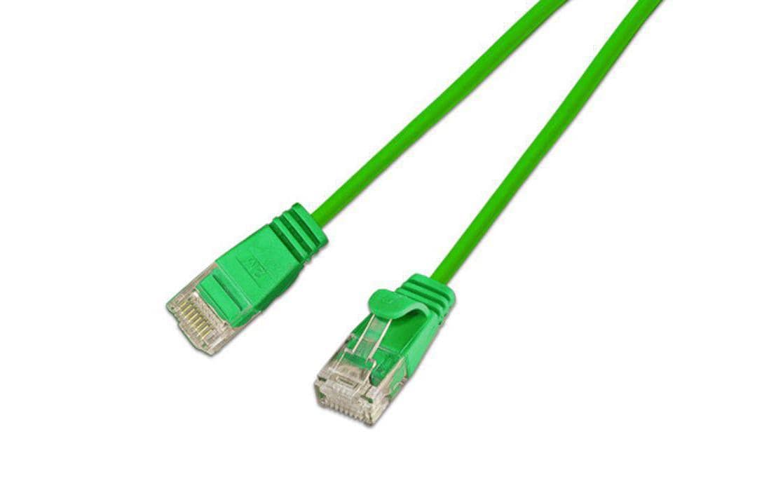 SLIM Slimpatchkabel RJ-45 - RJ-45, Cat 6, UTP, 1 m, Grün