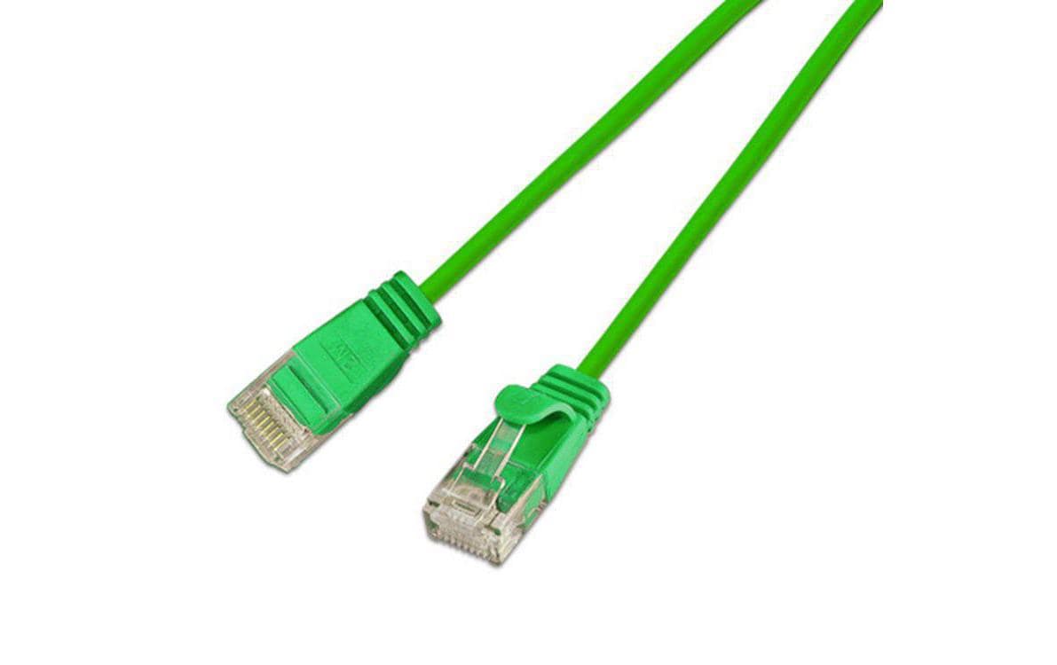 SLIM Slimpatchkabel RJ-45 - RJ-45, Cat 6, UTP, 1.5 m, Grün