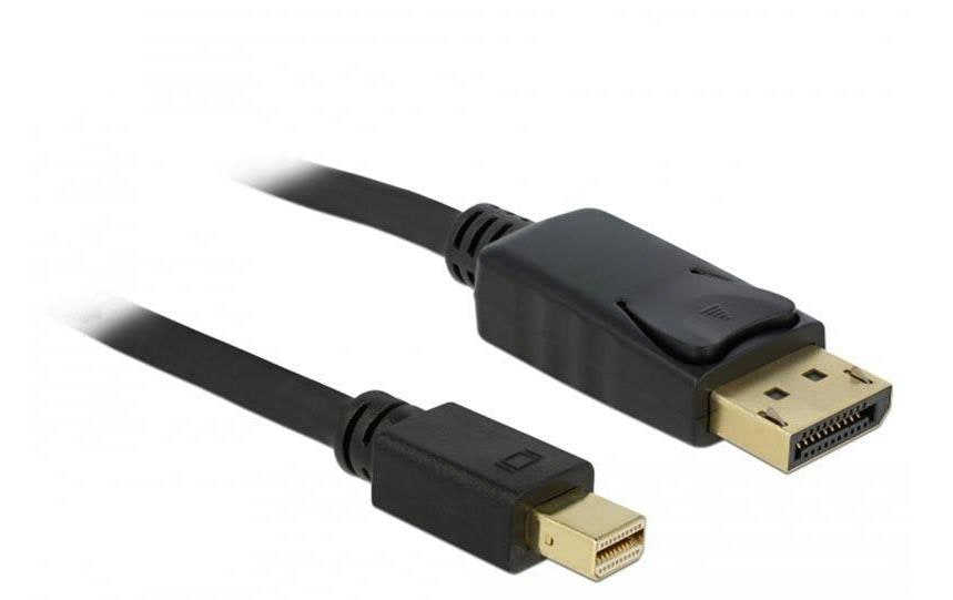 Delock Kabel Mini-DisplayPort – DisplayPort, 2 m 4K 60 Hz, Schwarz
